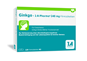 GINKGO-1A Pharma 240 mg Filmdragerade tabletter, 60 kapslar
