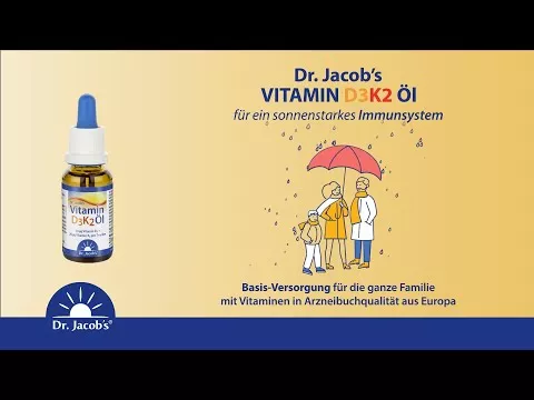 Video om Vitamin D3K2 olja forte Dr.Jacobs droppar, 20 ml