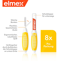 ELMEX Interdentalborstar ISO storlek 4 0,7 mm gul, 8 st