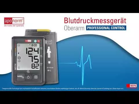 Video om aponorm® Professional Control överarmsblodtrycksmätare, 1 st