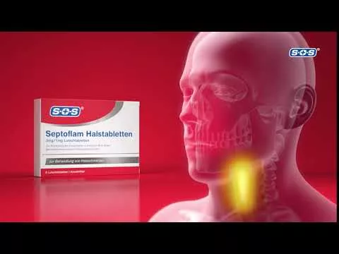 Video om Septoflam halstabletter (8 stycken)