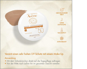 AVENE Kompakt solkräm SPF 50 sand, 10 g