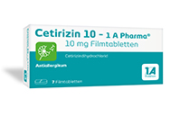 CETIRIZIN 10-1A Pharma filmdragerade tabletter, 20 st