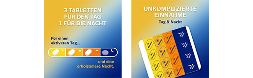 OLYGRIPPAL Dag & Natt 500 mg/60 mg tabletter, 16 st