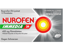 NUROFEN Immedia 400 mg filmdragerade tabletter, 12 st