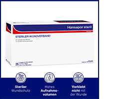 HANSAPOR sterilt sårförband 10x20 cm, 25 st