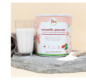 FOR YOU protein power jordgubbspulver, 750 g