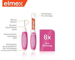 ELMEX Interdentalborstar ISO storlek 0 0,4 mm rosa, 8 st