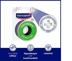 HANSAPLAST Känsligt fixeringsplåster 1,25 cm x 5 m, 1 st