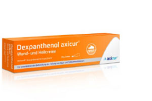 DEXPANTHENOL axicur sår- och läkningskräm 50 mg/g, 20 g