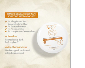 AVENE Kompakt solkräm SPF 50 sand, 10 g