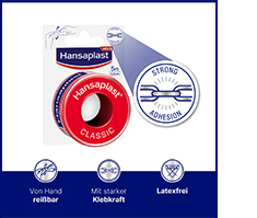 HANSAPLAST Klassiskt fixeringsgips 2,5 cm x 5 m, 1 st