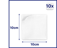 HANSAPLAST Kompresser sterila 10x10 cm, 5X2 st