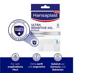 HANSAPLAST Ultra Sensitive sårförband 8x10 cm XXL, 5 st