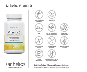 SANHELIOS Vitamin D 1 000 I.U. tabletter, 365 st