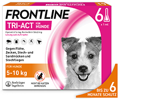FRONTLINE Tri-Act Drop-on-lösning för hundar 5-10 kg, 6 st