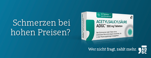 ACETYLSALICYLSÄURE ADGC 500 mg tabletter, 100 st