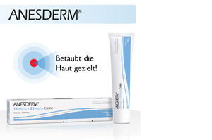 ANESDERM 25 mg/g + 25 mg/g kräm + 2 plåster, 5 g