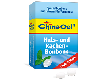 CHINA ÖL Hals- och hostgodis utan socker, 40 g