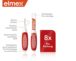 ELMEX Interdentalborstar ISO storlek 2 0,5 mm röd, 8 st