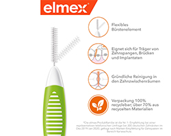 ELMEX Interdentalborstar ISO storlek 5 0,8 mm grön, 8 st