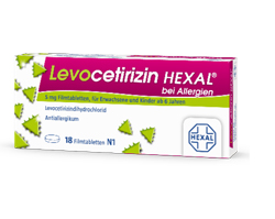LEVOCETIRIZIN HEXAL för allergier 5 mg filmdragerade tabletter, 100 st