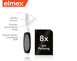 ELMEX Interdentalborstar ISO storlek 8 1,5 mm svart, 8 st