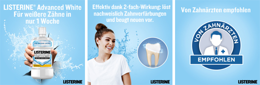 LISTERINE Avancerad vit Mundspülung, 600 ml