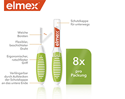 ELMEX Interdentalborstar ISO storlek 5 0,8 mm grön, 8 st