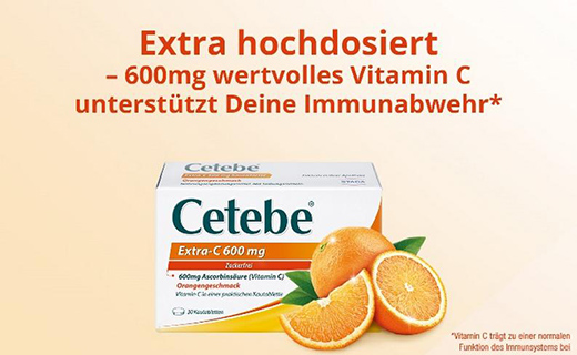 CETEBE Extra-C 600 mg tuggtabletter, 120 st