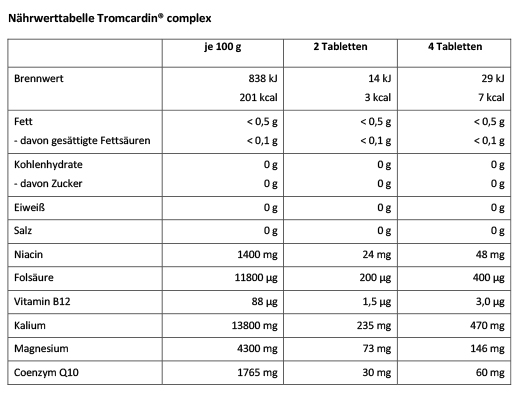 TROMCARDIN komplexa tabletter, 180 st