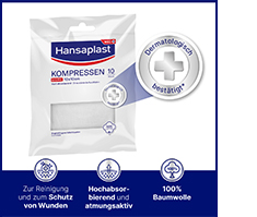 HANSAPLAST Kompresser sterila 10x10 cm, 5X2 st