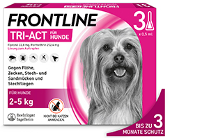 FRONTLINE Tri-Act Drop-on-lösning för hundar 2-5 kg, 3 st