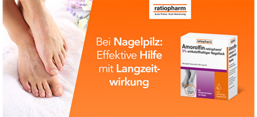 AMOROLFIN-ratiopharm 5% aktiv substans nagellack, 3 ml