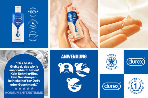 DUREX play Feel vattenbaserat glidmedel, 250 ml