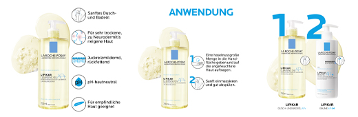 ROCHE-POSAY Lipikar dusch- och badolja AP+, 750 ml