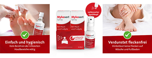 MYKOSERT Spray mot hud- och fotsvamp, 2X30 ml
