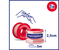 HANSAPLAST Klassiskt fixeringsgips 2,5 cm x 5 m, 1 st