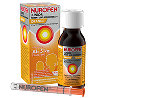 NUROFEN Junior Feber- och smärtstillande juice Apelsin 40 mg/ml, 100 ml