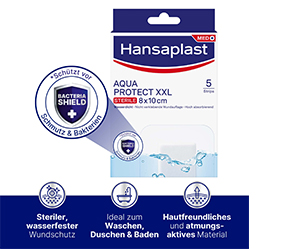 HANSAPLAST Aqua Protect sårförband sterilt 8x10 cm, 5 st