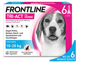 FRONTLINE Tri-Act dropplösning för hundar 10-20 kg, 6 st