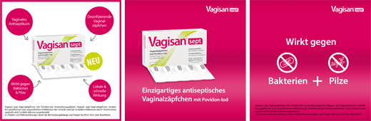 VAGISAN sept vaginala suppositorier med povidon-jod, 5 st