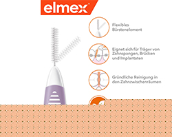 ELMEX Interdentalborstar ISO storlek 6 1,1 mm lila, 8 st