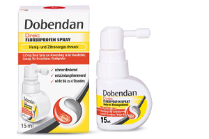 DOBENDAN Direkt Flurbiprofen Spray Honung & Citron, 15 ml