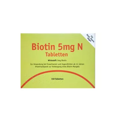 BIOTIN 5 mg N tabletter, 150 st BIOTIN 5 mg N tabletter, 150 st