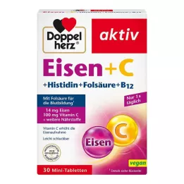 DOPPELHERZ Järn+Vit.C+L-Histidin tabletter, 30 st