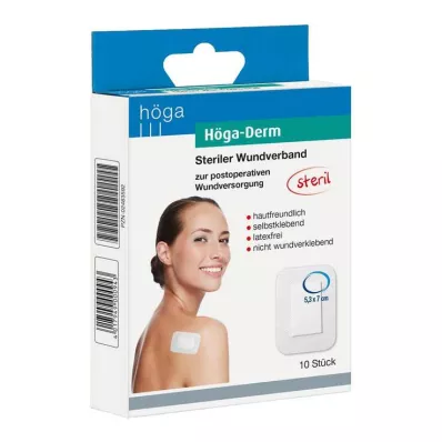 HÖGA-DERM Sterilt plåster 53x70 mm, 10 st HÖGA-DERM Sterilt plåster 53x70 mm, 10 st