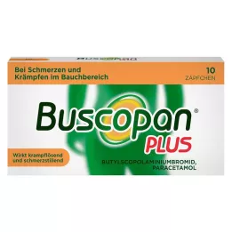 BUSCOPAN plus 10 mg/800 mg suppositorier, 10 st