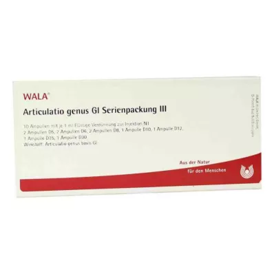 ARTICULATIO genus GL Serieförpackning 3 ampuller, 10X1 ml ARTICULATIO genus GL Serieförpackning 3 ampuller, 10X1 ml