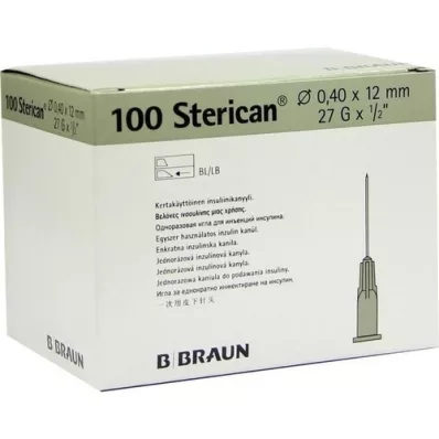 STERICAN Ins.insats.burk.27 Gx1/2 0,4x12 mm, 100 st